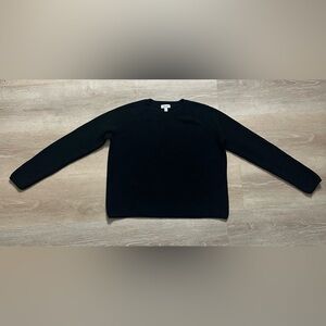 Nordstrom Black Ribbed Knit Sweater